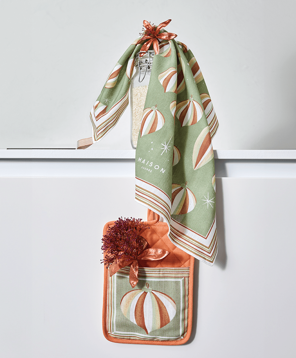 Maison Sucree' Set Maxipresina + Asciughino Borgo Natale