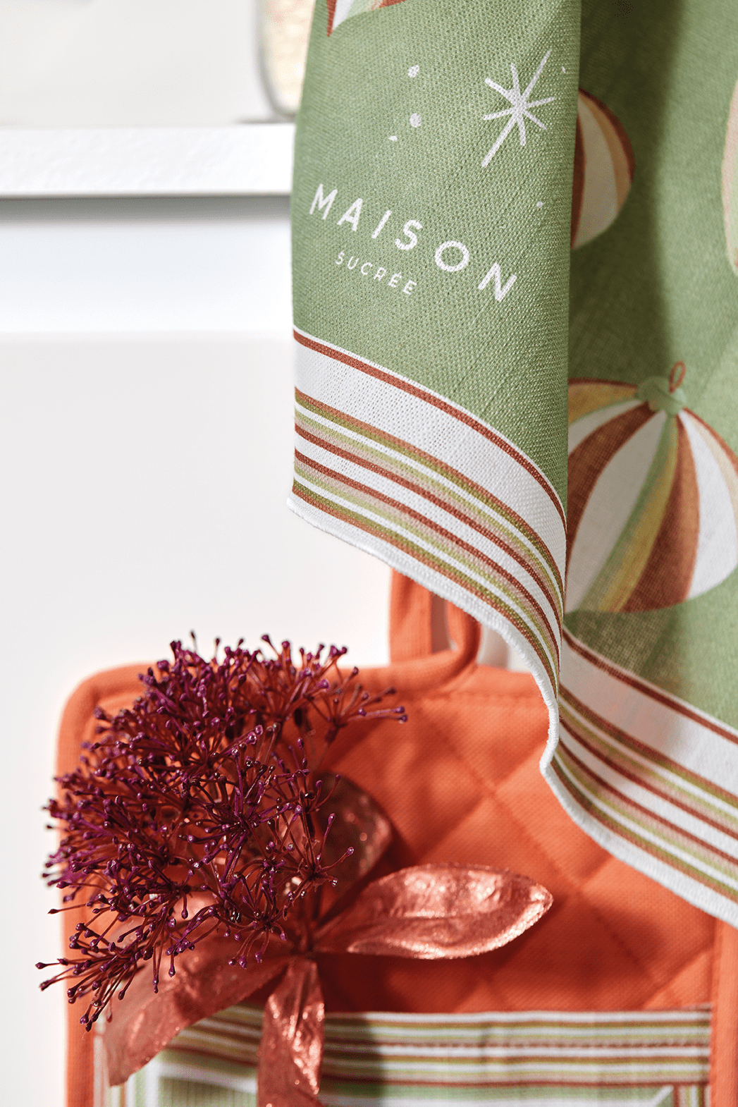 Maison Sucree' Set Maxipresina + Asciughino Borgo Natale