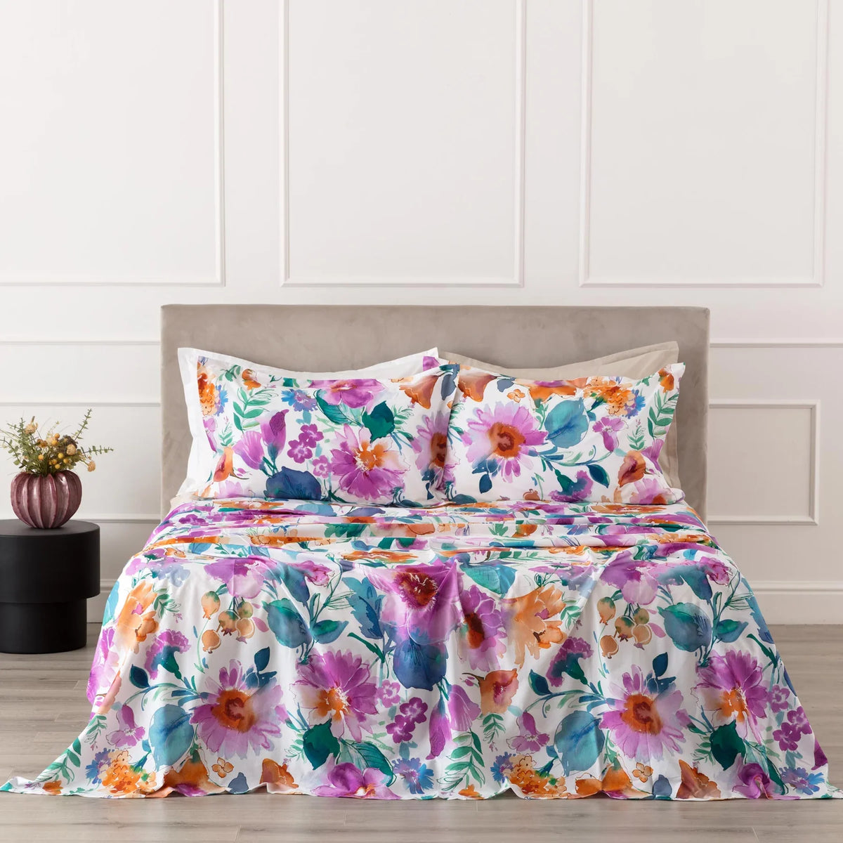 Riviera Completo Lenzuola Matrimoniale Modello Copriletto In Percalle Di Cotone Melika