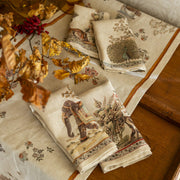 Tessitura Toscana Telerie 4Dinner Set 4 Tovaglioli In Lino Stampato Mudra