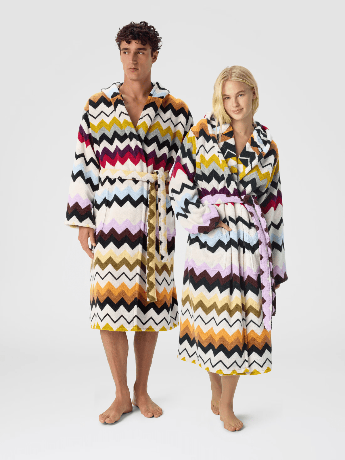 Missoni Home Accappatoio Con Cappuccio In Spugna Di Cotone Murrina