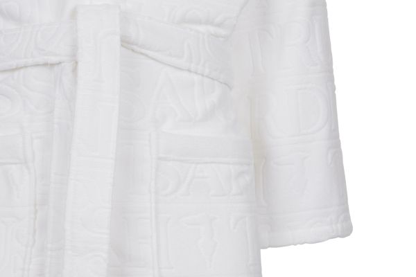 Trussardi Accappatoio Con Cappuccio In Spugna Di Cotone Overlogo