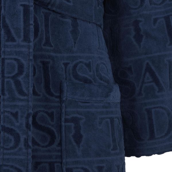 Trussardi Accappatoio Con Cappuccio In Spugna Di Cotone Overlogo