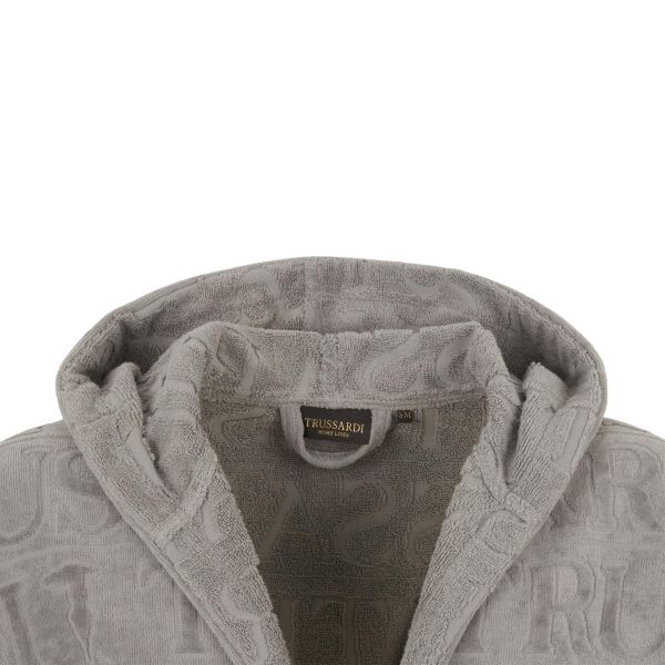 Trussardi Accappatoio Con Cappuccio In Spugna Di Cotone Overlogo