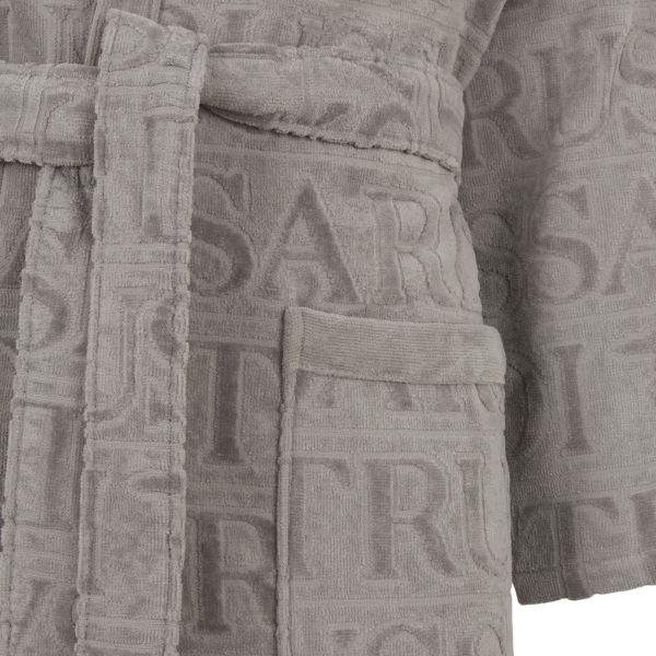 Trussardi Accappatoio Con Cappuccio In Spugna Di Cotone Overlogo
