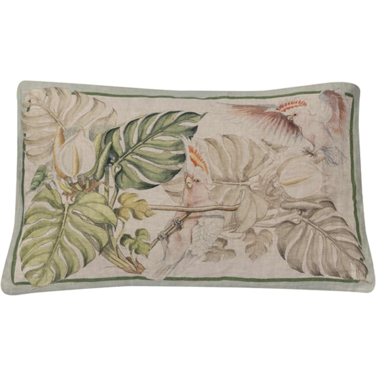 TESSITURA TOSCANA TELERIE CUSCINI DECORATIVI LINO PARROT