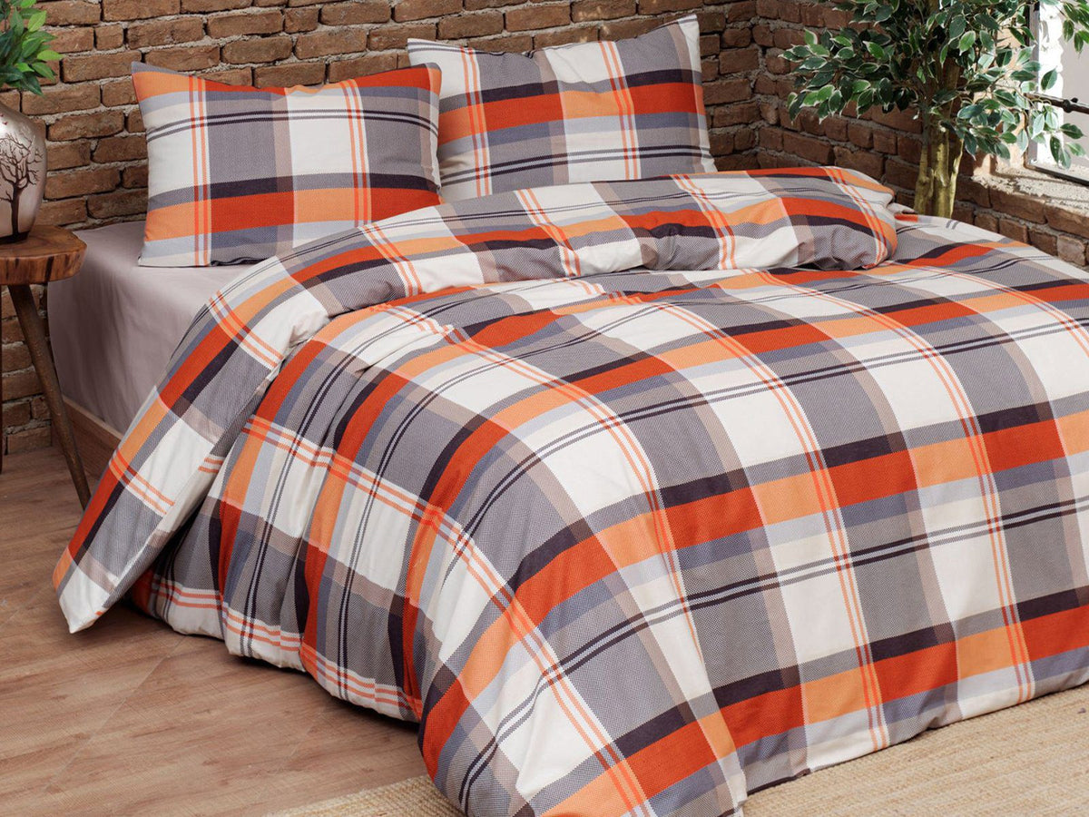 Daunex Parure Copripiumino Infinity In Cotone Stampato Dublino Arancio