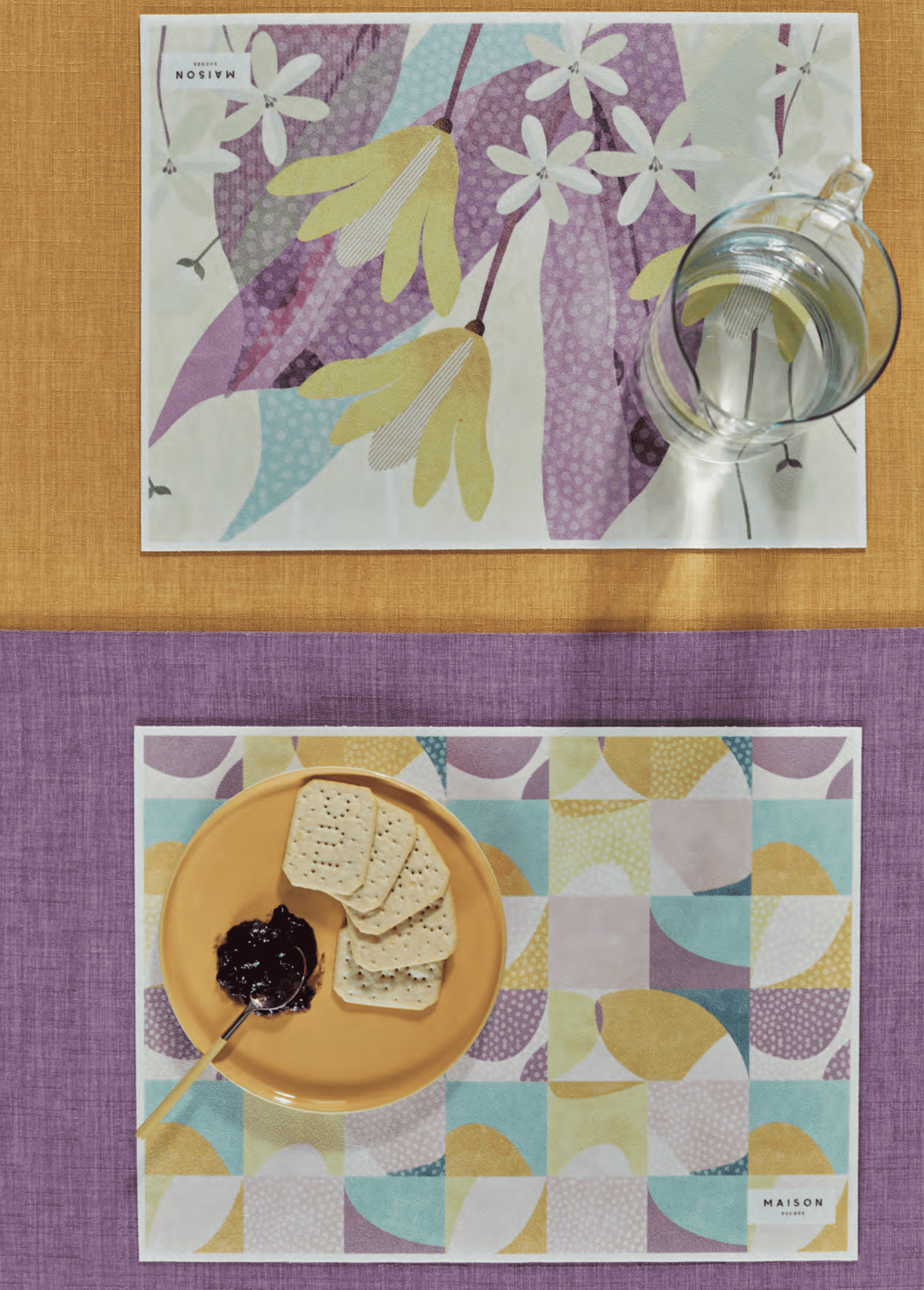 Maison Sucree' Americana In Vinile Antimacchia Stampata Pastelli