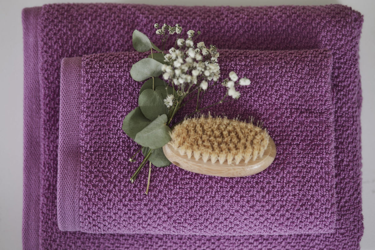 Maison Sucree' Set Asciugamani 1+1 In Spugna Di Cotone Pepe