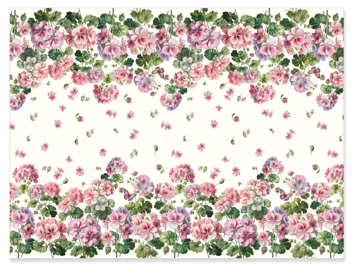 Tag House Design Tovaglia In Puro Cotone Stampato Petali