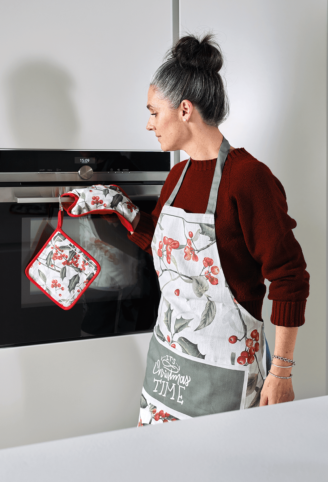 Maison Sucree' Set Guanto E Presine Natalizie Carillon