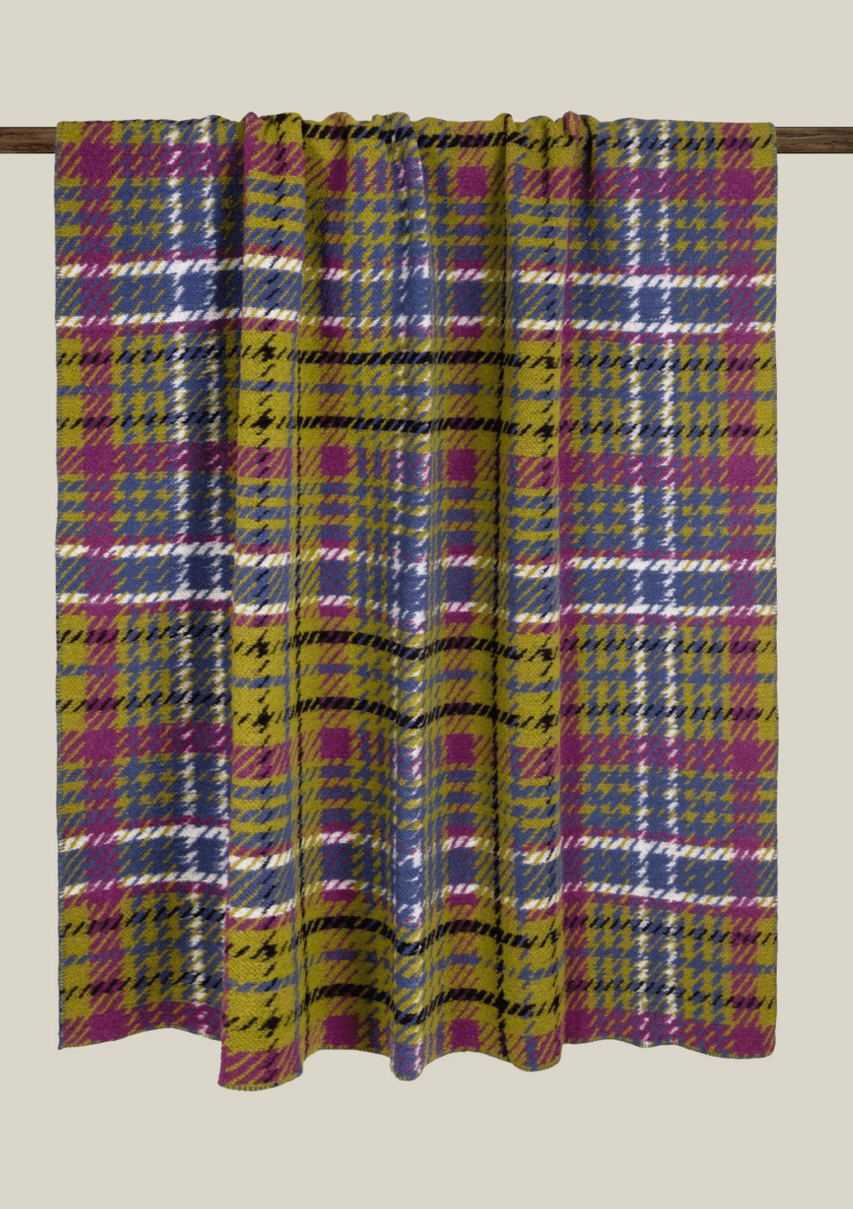 Frati Home Plaid In Misto Lana Tartan Lemon