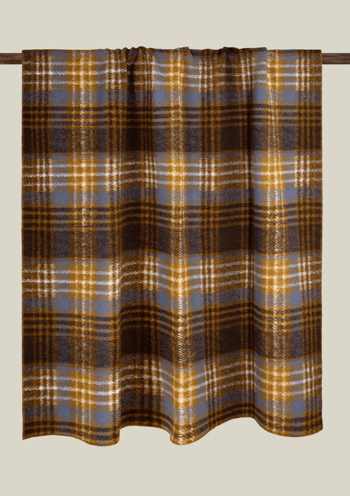 Frati Home Plaid In Misto Lana Tartan Zafferano