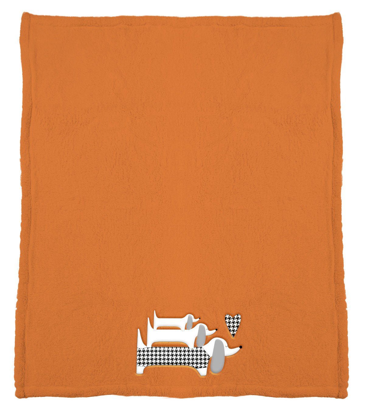 DAUNEX PLAID IN CALDO E MORBIDO PILE CON APPLICAZIONE LORDS