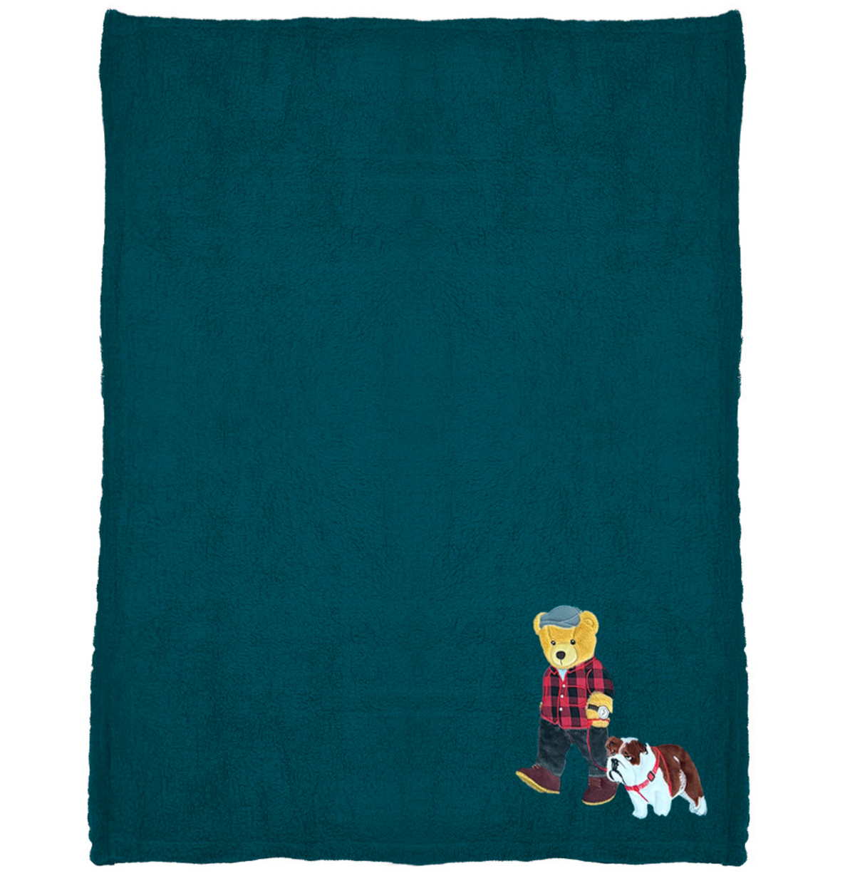 Daunex Plaid In Caldo E Morbido Pile Con Applicazione Teddy E Briciola