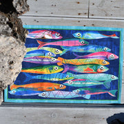 Tessitura Toscana Telerie Tappeto Tiptapp Poisson Bleu