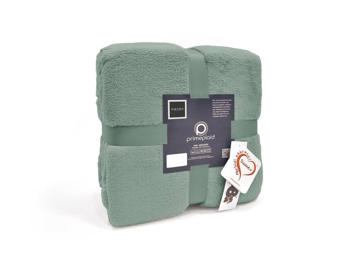 Daunex Plaid E Coperta In Morbido Pile Prime Salvia