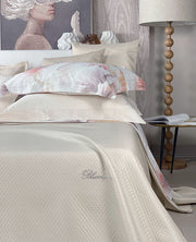 Blumarine Copriletto Liscio Matrimoniale In Pique' Jacquard Primizia