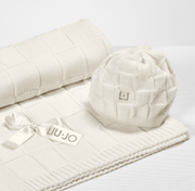 Liu Jo Baby Copertina Culla/Carrozzina in cotone Quadrati