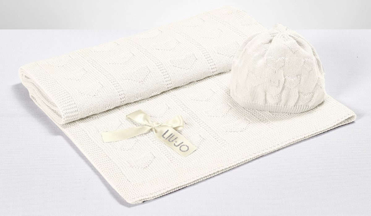 Liu Jo Baby Copertina Culla E Carrozzina In Lana Merinos Romantica Bl520B