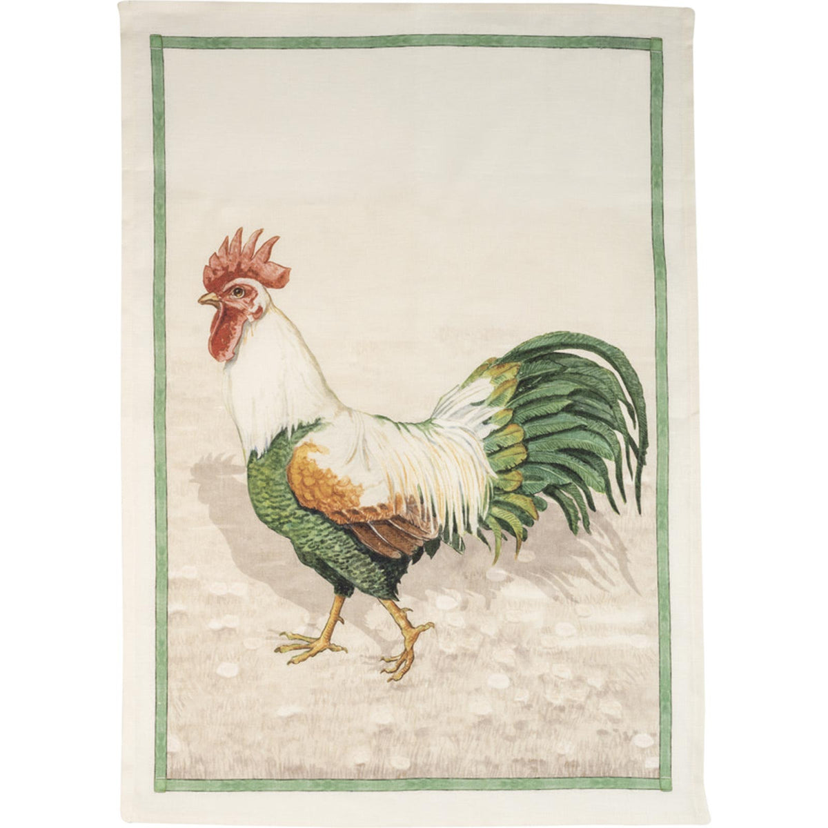 Tessitura Toscana Telerie Strofinaccio In Lino Roosters
