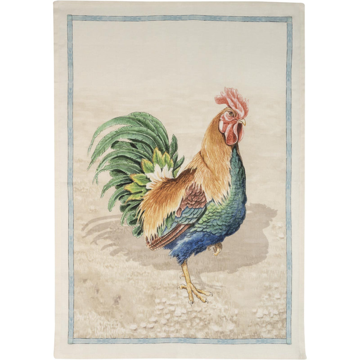 Tessitura Toscana Telerie Strofinaccio In Lino Roosters