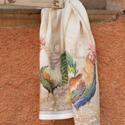 Tessitura Toscana Telerie Strofinaccio In Lino Roosters