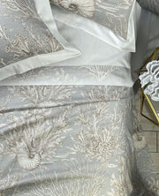 Blumarine Completo Lenzuola Matrimoniale Modello Copriletto In Raso Di Cotone Sailor