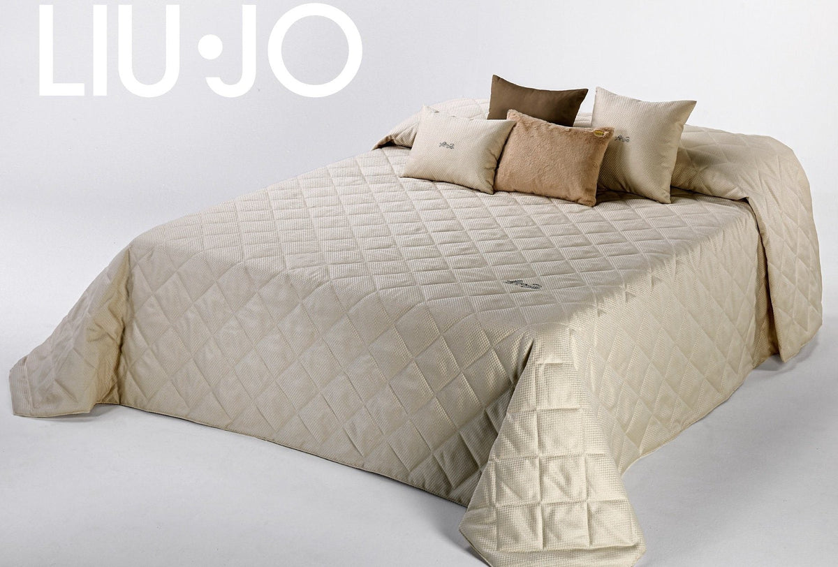 Liu Jo Copriletto liscio matrimoniale in jacquard con Swarovski Scoubidou