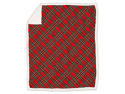 DAUNEX PLAID MORBIDOTTO IN MICROFIBRA STAMPATO E RETRO AGNELLATO BRITISH