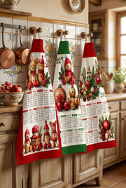 Tag House Set 3 Strofinacci Calendario 2027 Natale
