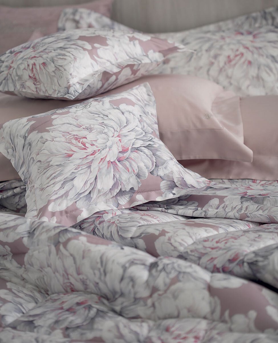Blumarine Cuscino Arredo In Raso Di Cotone Stampato Sogni