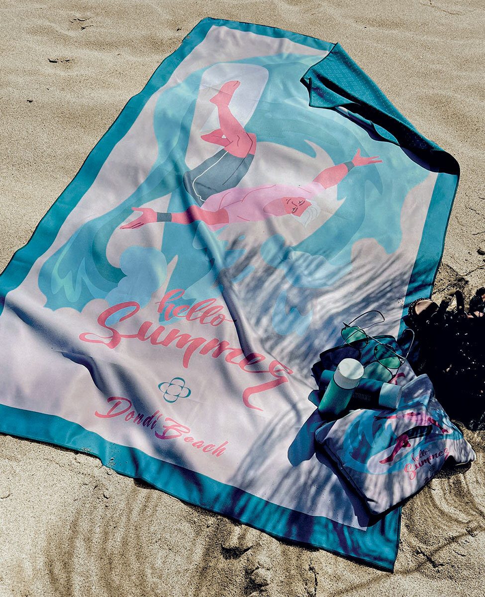 Svad Dondi Telo Mare In Microfibra Stampata Surfside