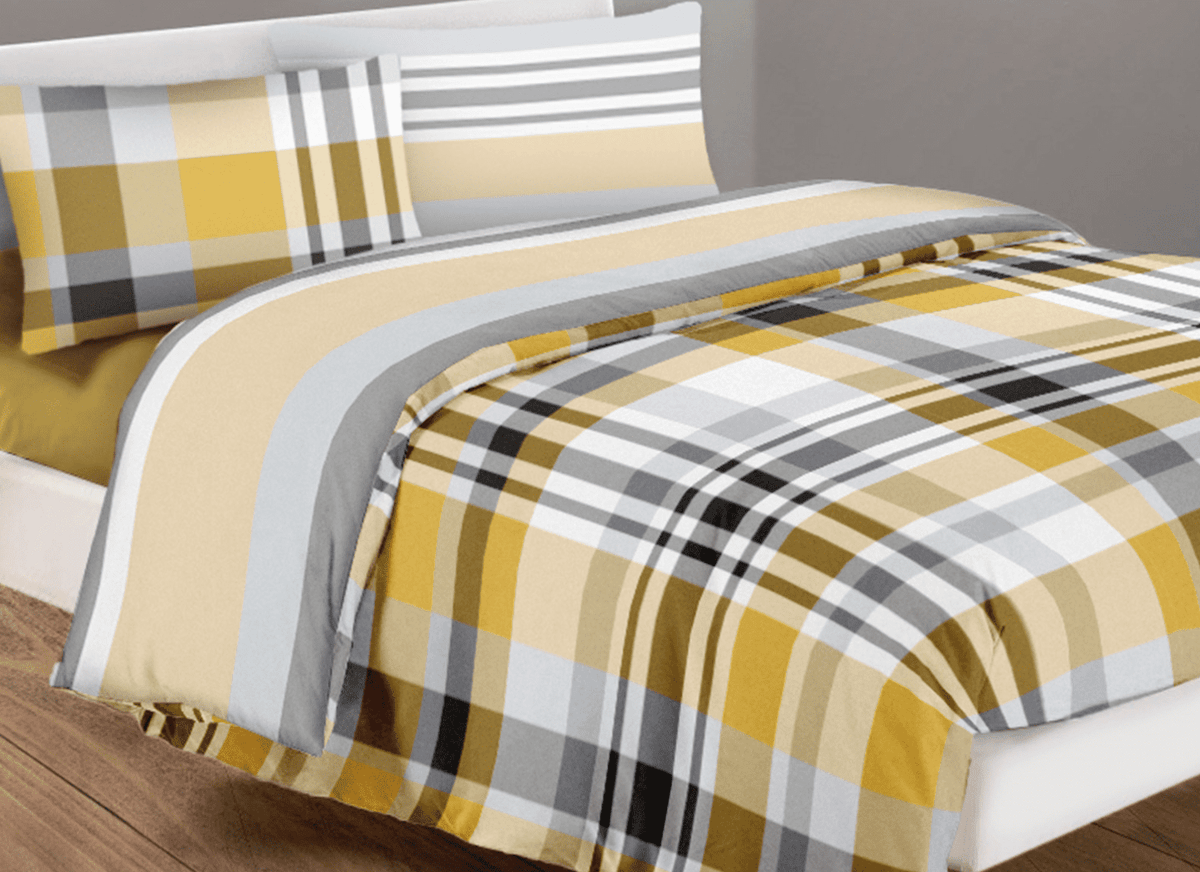 Daunex Parure Copripiumino Tinto In Filo Double Face Tallin