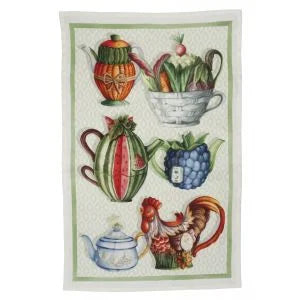 Tessitura Toscana Telerie Strofinaccio In Puro Lino Stampato Teabreak