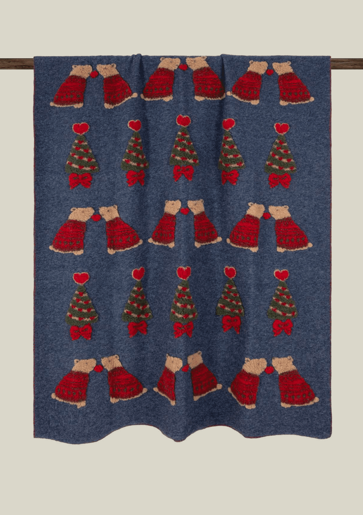 Frati Home Coperta Plaid In Mista Lana Cotta The Bear Christmas