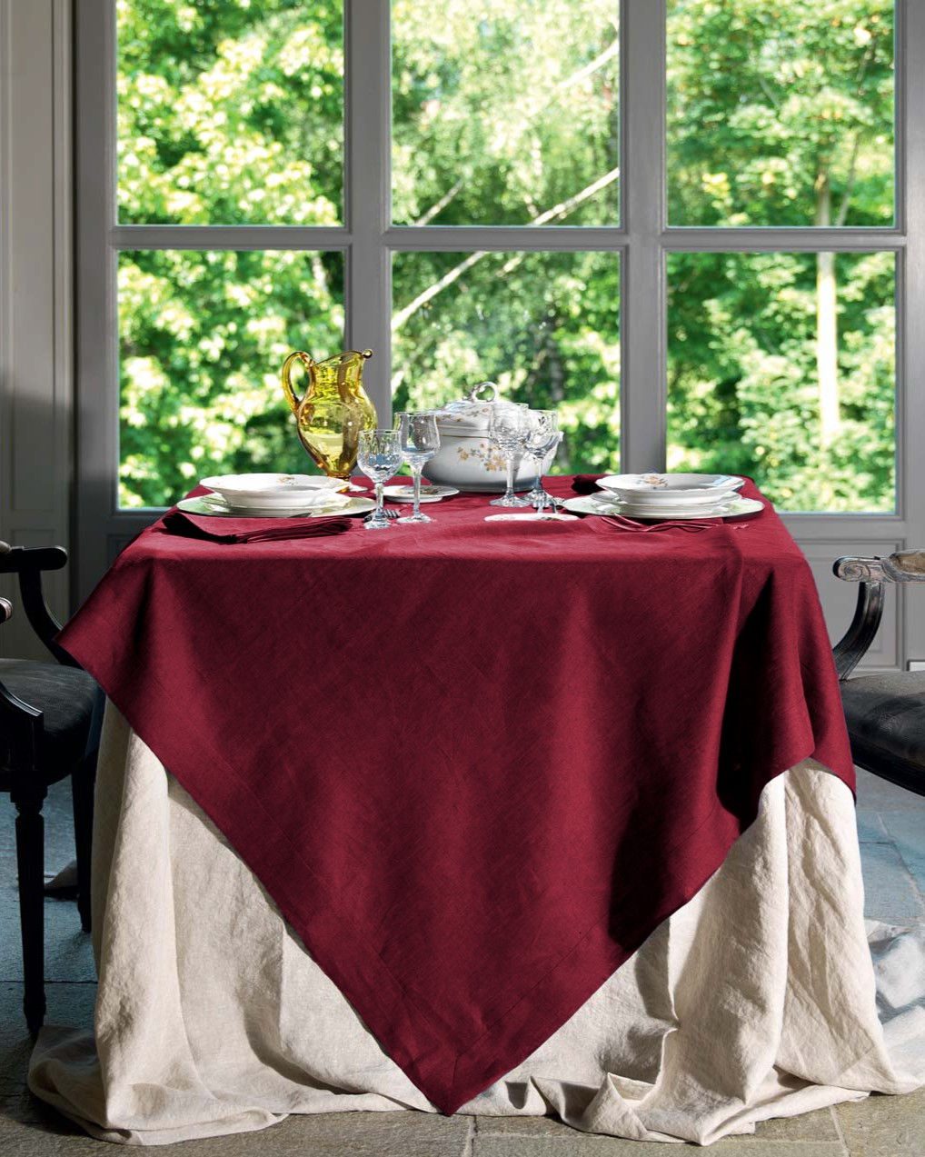 Tessitura Toscana Telerie Servizio Da Tavola In Lino 170X270Cm Con Tovaglioli Tiziano