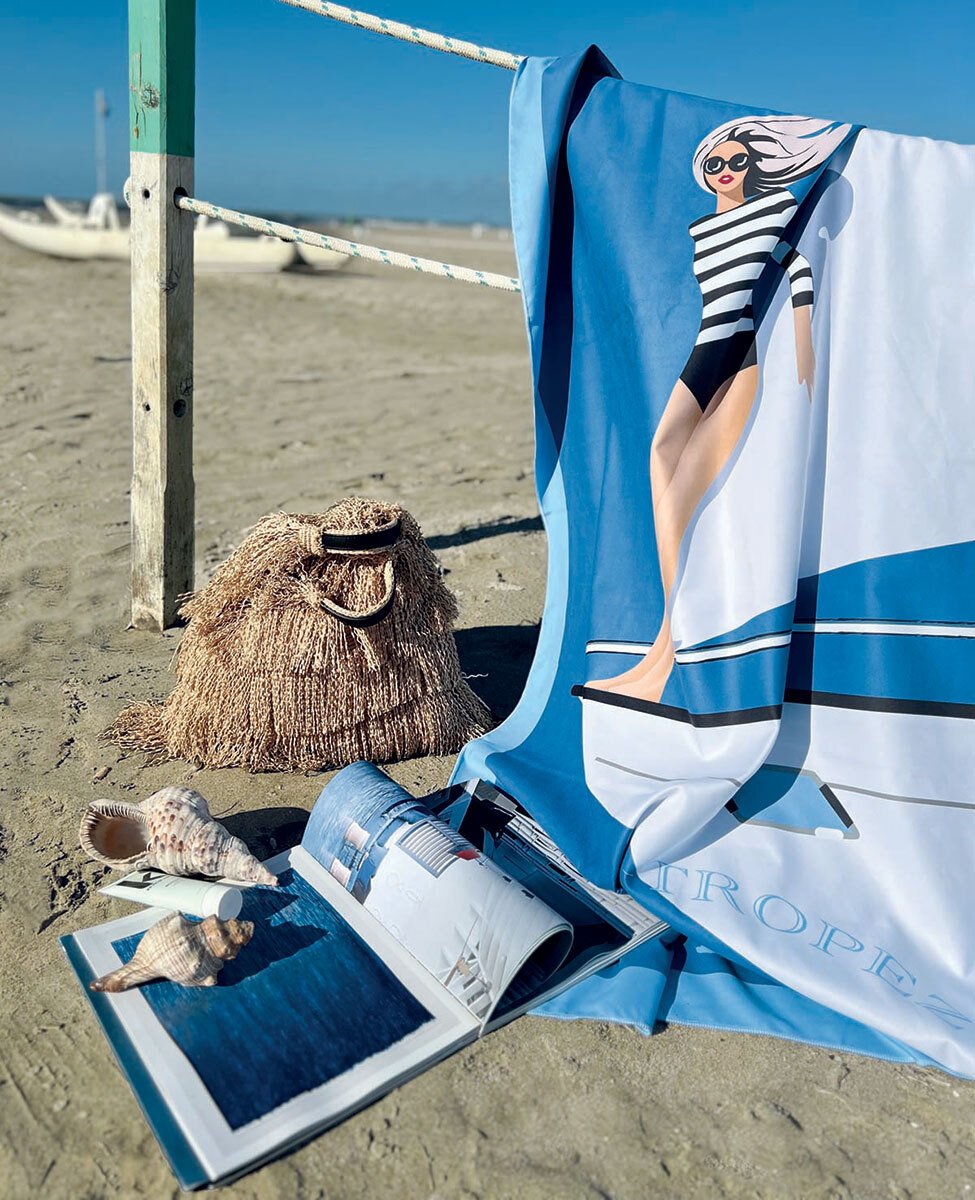 Svad Dondi Telo mare in microfibra stampata con pochette Top Model