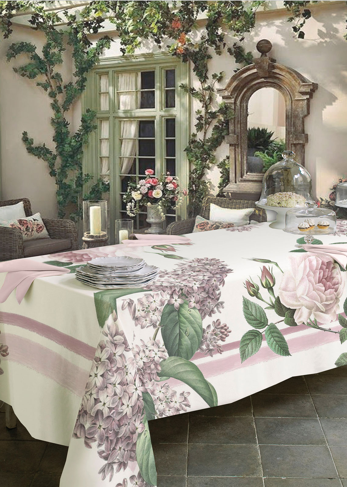 tovaglia-floreale bloom rosa