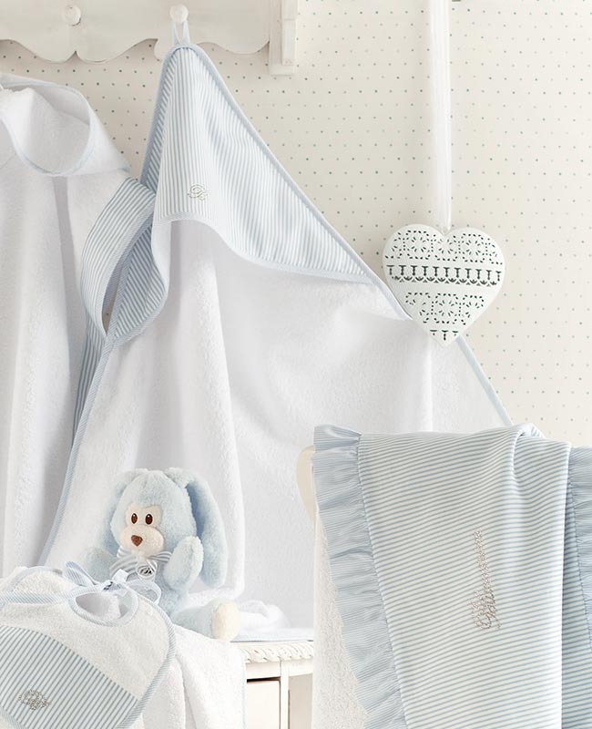 Blumarine Baby Triangolo In Spugna Con Cappuccio Baby Marina