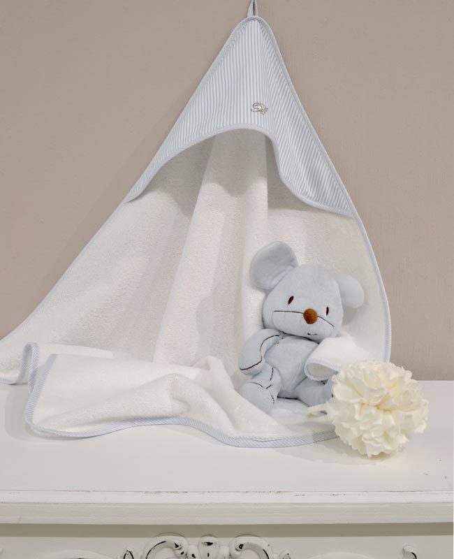Blumarine Baby Triangolo In Spugna Con Cappuccio Baby Marina