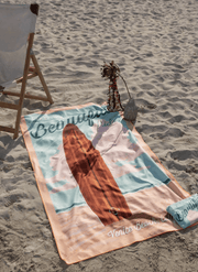 Svad Dondi Telo mare in microfibra stampata con pochette Venice