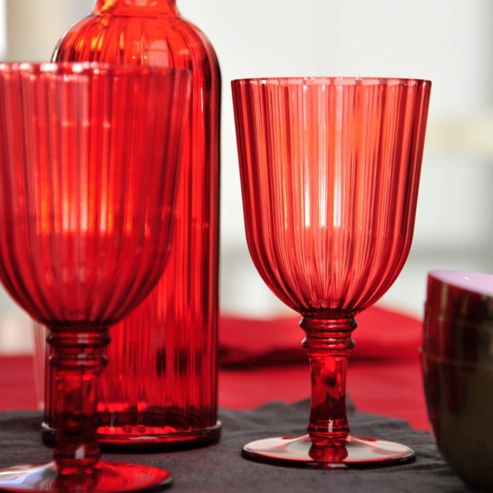WD SET 2 CALICI COLORATI IN ACRILICO ROSSO