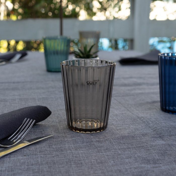 WD SET 2 BICCHIERI COLORATI IN ACRILICO MARRONE