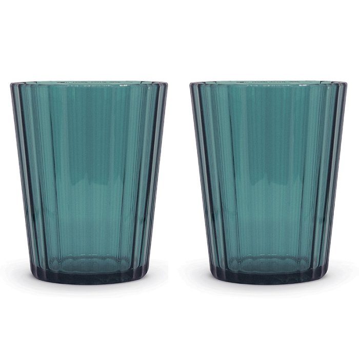 WD SET 2 BICCHIERI COLORATI IN ACRILICO AVIO