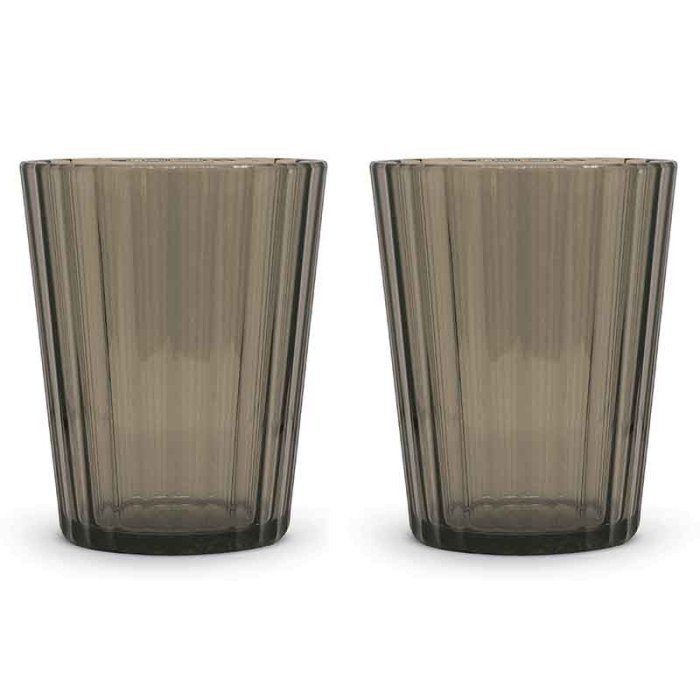 WD SET 2 BICCHIERI COLORATI IN ACRILICO MARRONE