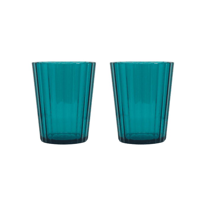 WD SET 2 BICCHIERI COLORATI IN ACRILICO TURCHESE