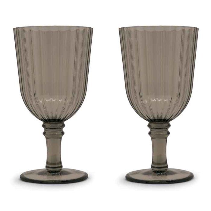 WD SET 2 CALICI COLORATI IN ACRILICO MARRONE