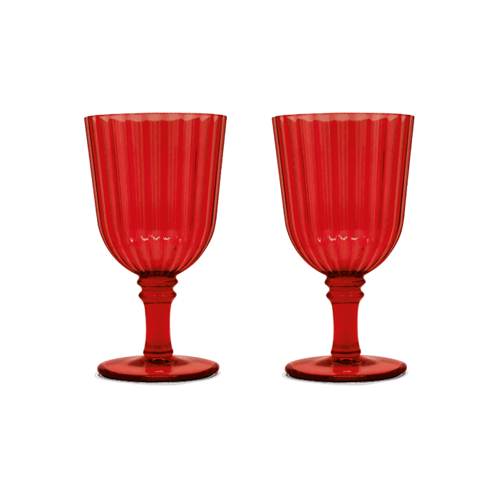 WD SET 2 CALICI COLORATI IN ACRILICO ROSSO