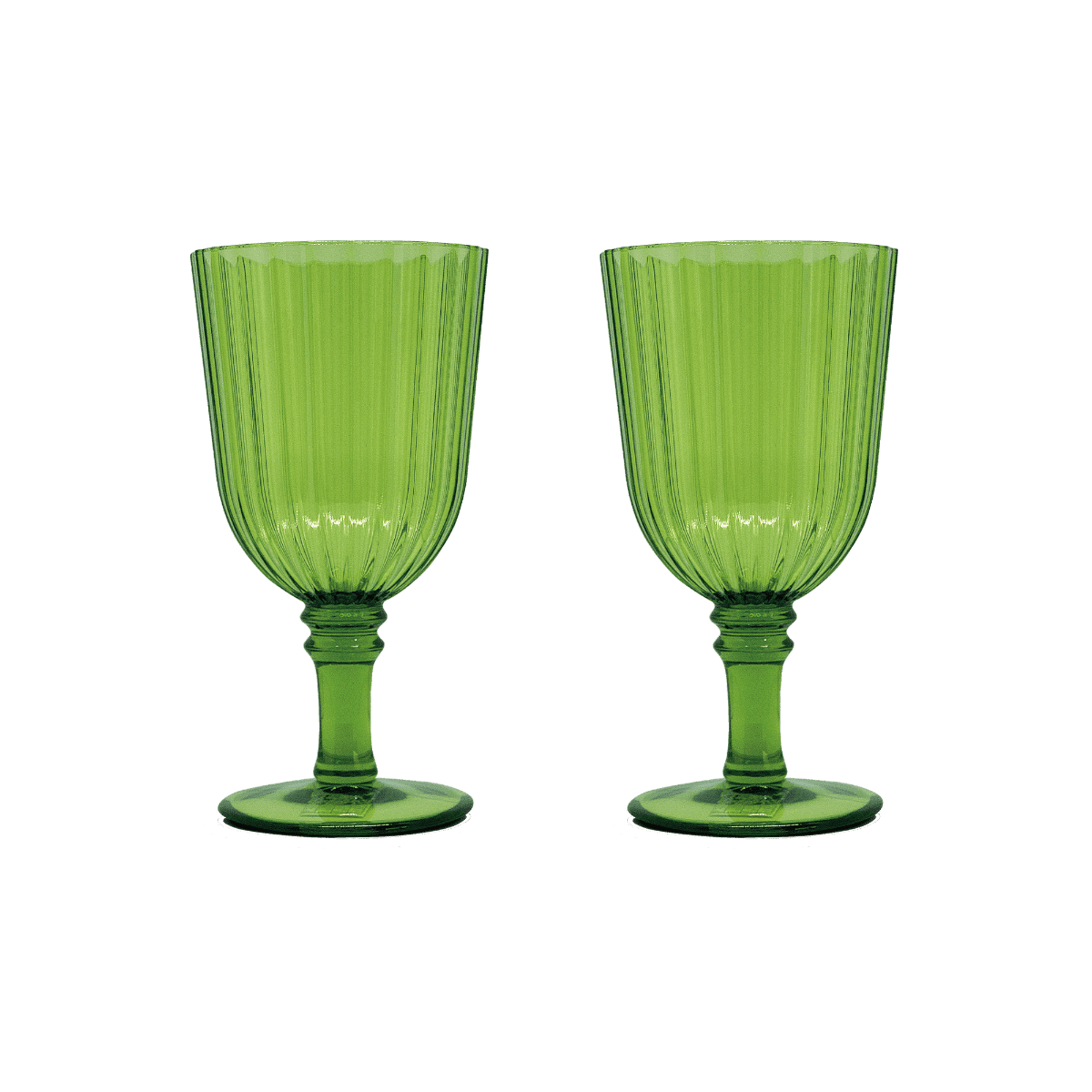 Wd Set 2 Calici Colorati In Acrilico Verde